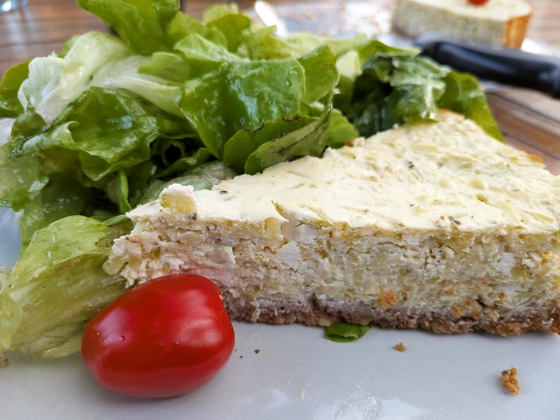 Cheesecake de courgettes, feta et menthe