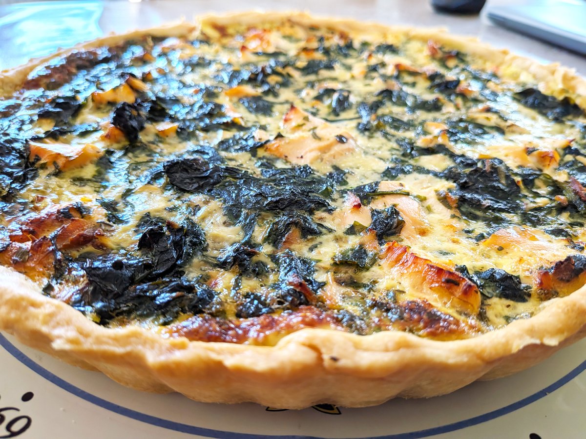 Quiche au saumon et aux épinards